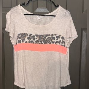 Thin, waffle knit type top